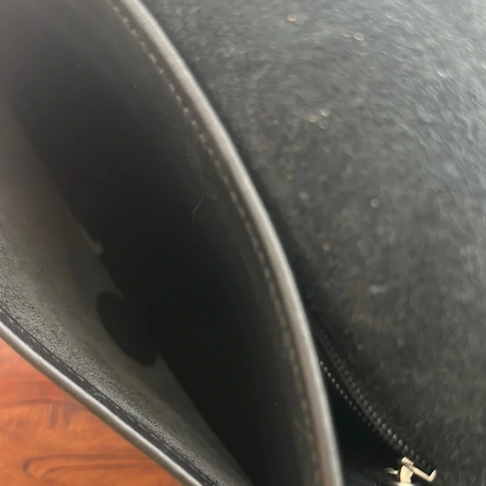 Coach Black Messenger Bag with Textured Finish